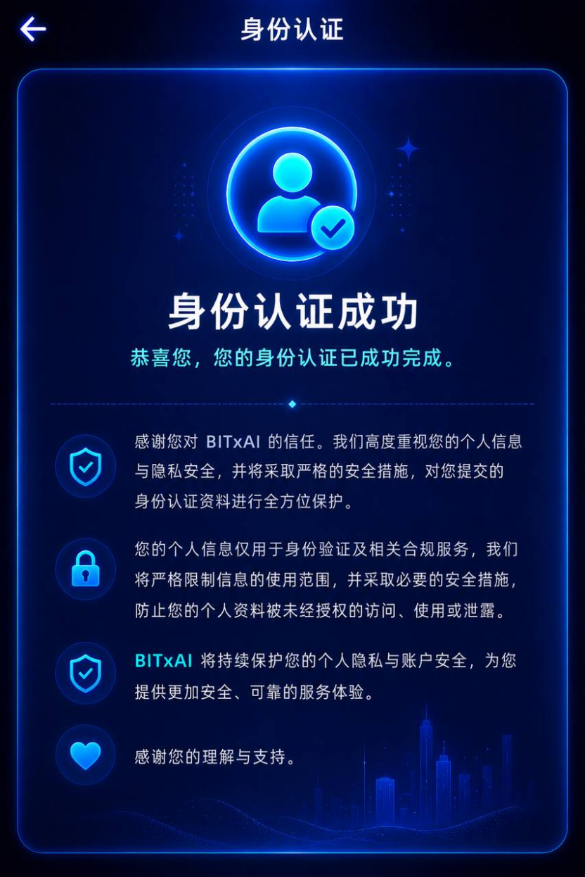 身份认证成功
